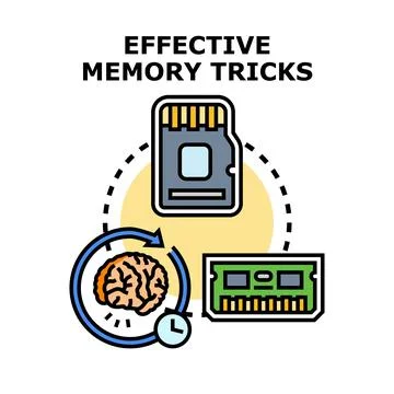 Effective memory tricks for digital data and human mind Stock Illustration