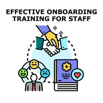 Effective onboarding training for new staff experience Stock Illustration