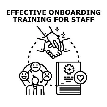 Effective onboarding training for new staff experience Stock Illustration