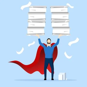 Effective or productive concept, Handle busy work, organize paperwork. Illustration