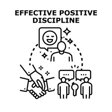 Effective positive discipline concept of training coaching Stock Illustration