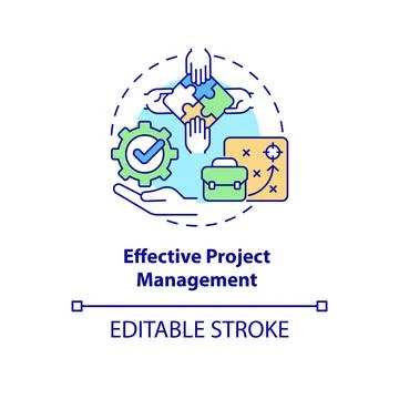 Effective project management concept icon イラスト素材