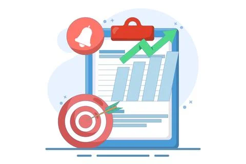 Effective project task management concept and time planning tool Stock Illustration