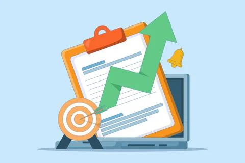 Effective project task management concept and time planning tool Stock Illustration