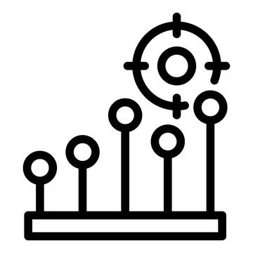 Effective skill development icon outline vector. Personal development target Stockillustratie