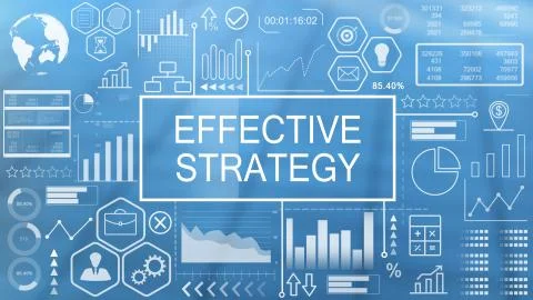 Effective Strategy, Animated Typography Stock Illustration