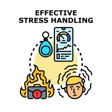 Effective stress handling reducing pressure at work イラスト素材