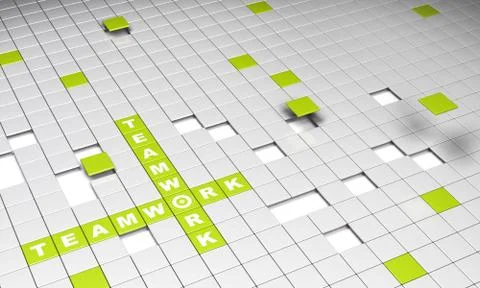 Effective teamwork - team work perform Illustrazione stock