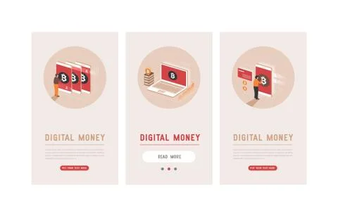 Effective template technology data, mining server farm room and smart digital. Illustrazione stock