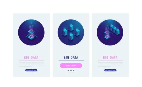 Effective template technology data, mining server farm room and smart digital. Stock Illustration