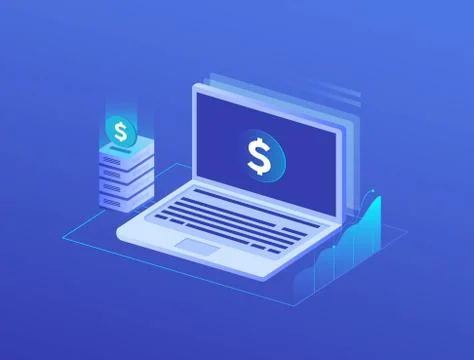 Effective template technology data, mining server farm room and smart digital. Stock-Illustration