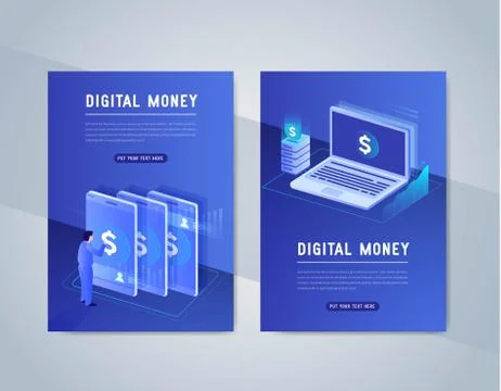 Effective template technology data, mining server farm room and smart digital. Illustrazione stock