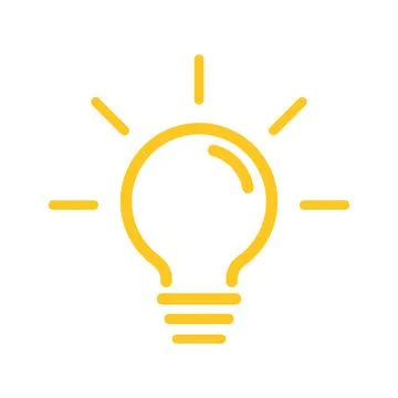 Effective thinking concept solution bulb icon with innovation idea. Stock Illustration
