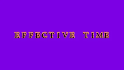 Effective Time fire text effect violet background Stock Footage 136314398