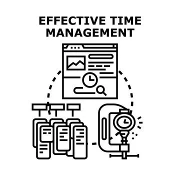 Effective time management optimizing project deadlines and workflow Stock Illustration