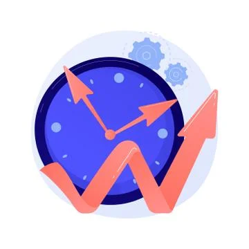 Effective time managementt vector concept metaphor Illustrazione stock