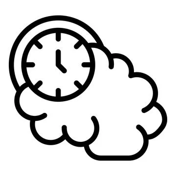 Effective working time icon outline vector. Workflow schedule Stock Illustration
