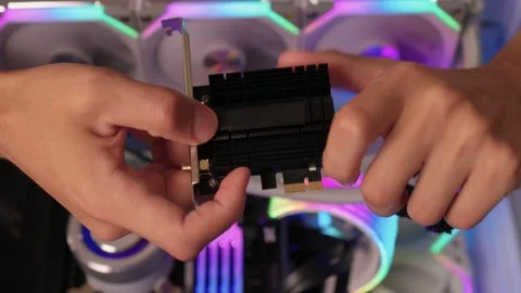 Effectively Installing High-performance Components in a Custom Gaming PC Build Stock Footage 314266934