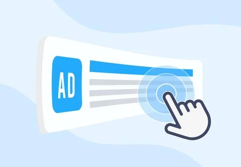 Effectiveness of targeted advertising and pay-per-click campaigns concept. User Stock Illustration