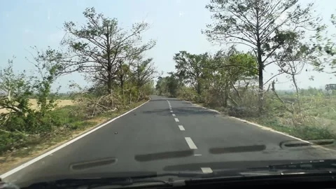 Effects of Cyclone on the roads Stock Footage 132109434