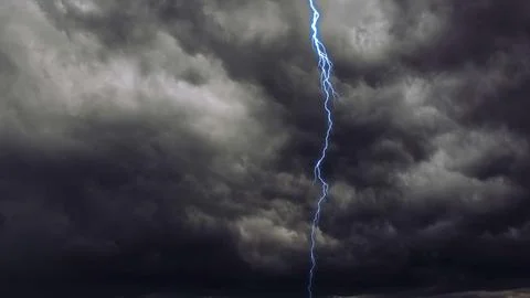 Effects of lightning and lighting. Lightning over the city Stock Illustration