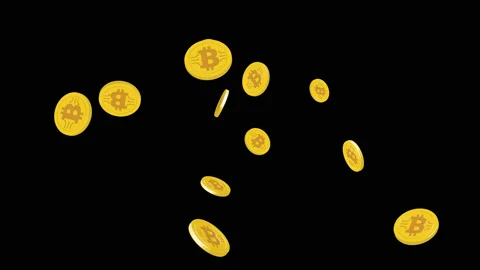 Effects video of overflowing bit coin Stock Footage 166205477