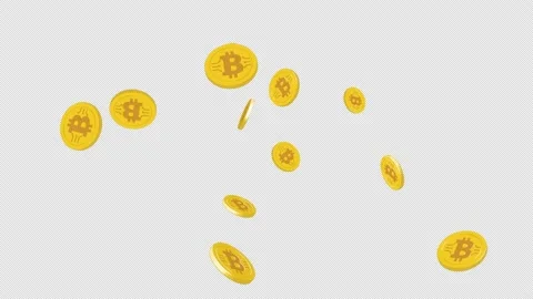 Effects video of overflowing bit coin (transparent background) Stock Footage 166205486