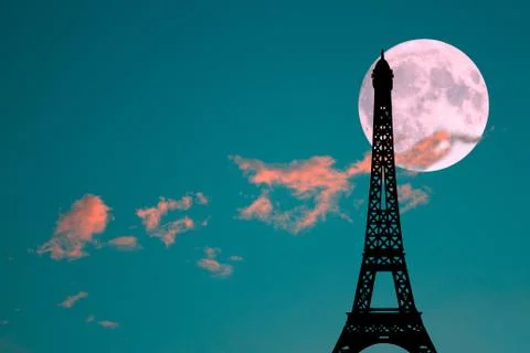 Effel tower on sky background Stock Photos