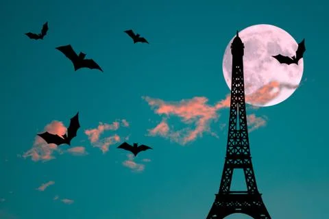 Effel tower on sky background Stock Photos