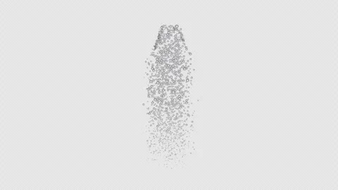 Effervescent Beer and Champagne Bubbles Rising with alpha cannel Stock Footage 341892796