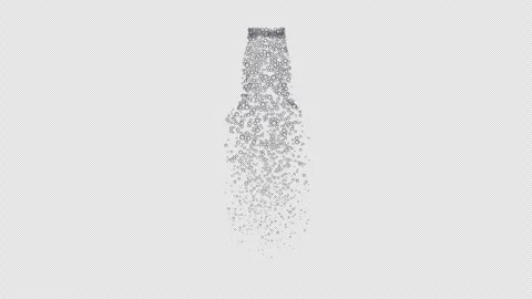 Effervescent  Bubbles Rising in Bottle Shape with alpha channel Vidéo 337052031