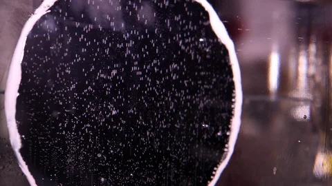 Effervescent dissolving in water at laboratory Stock Footage 93515859