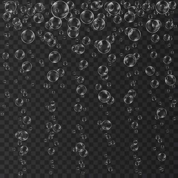 Effervescent drink  bubbles  texture on transparent  background. Stock Illustration