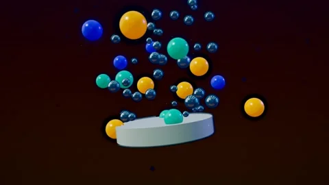 Effervescent Electrolyte Tablet Dissolving Bubbles Dark Studio 스톡 동영상 342366760