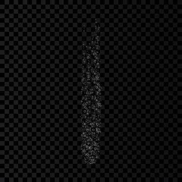 Effervescent soluble tablet bubbles isolated on white background. 库存插图