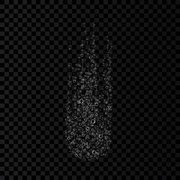 Effervescent soluble tablet bubbles isolated on white background. 库存插图