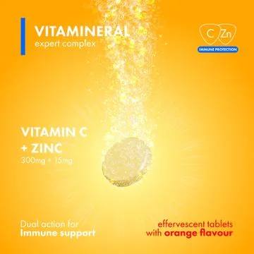 Effervescent soluble tablet pills packaging Stock Illustration