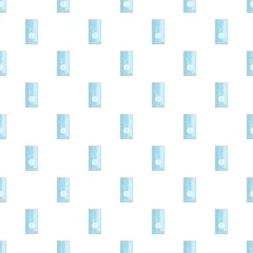 Effervescent tablet dissolving in glass of water pattern Illustrazione stock