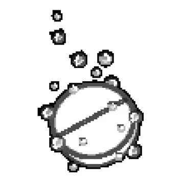Effervescent tablet dissolving in liquid creating bubbles Stock Illustration
