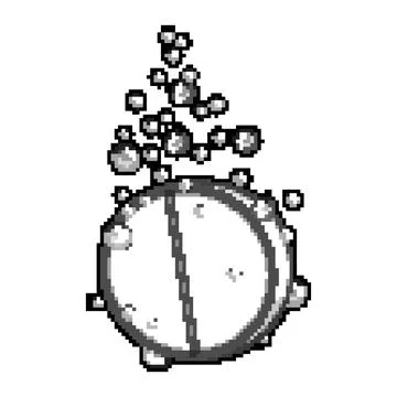 Effervescent tablet dissolving with rising bubbles Stock Illustration