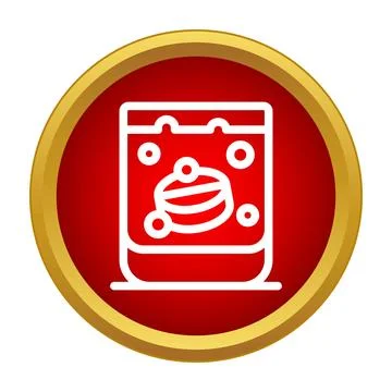 Effervescent tablet dissolving in water glass icon Ilustración de archivo