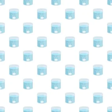 Effervescent tablet dissolving in water glasses pattern Stock Illustration