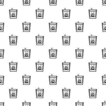 Effervescent tablet dissolving in water seamless pattern Stockillustratie