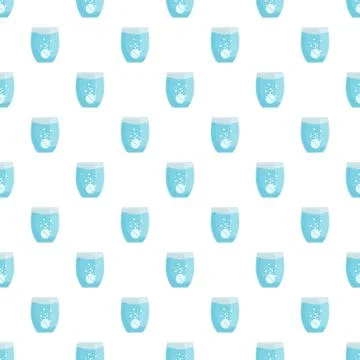 Effervescent tablet dissolving in water seamless pattern Stock Illustration