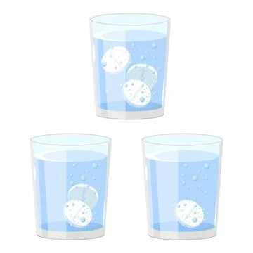 Effervescent tablet vector design illustration isolated on white background Stock Illustration