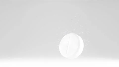 Effervescent tablet in water with bubbles. Stock Footage 222819793