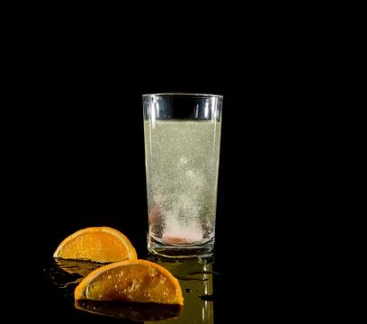 Effervescent tablets and water Stock Photos