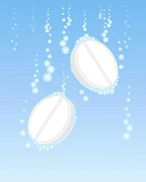 Effervescent tablets Stock Illustration