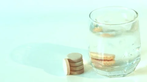 Effervescent Tablets Top View Stock Footage 67435593