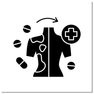 Efficacy glyph icon Stock Illustration